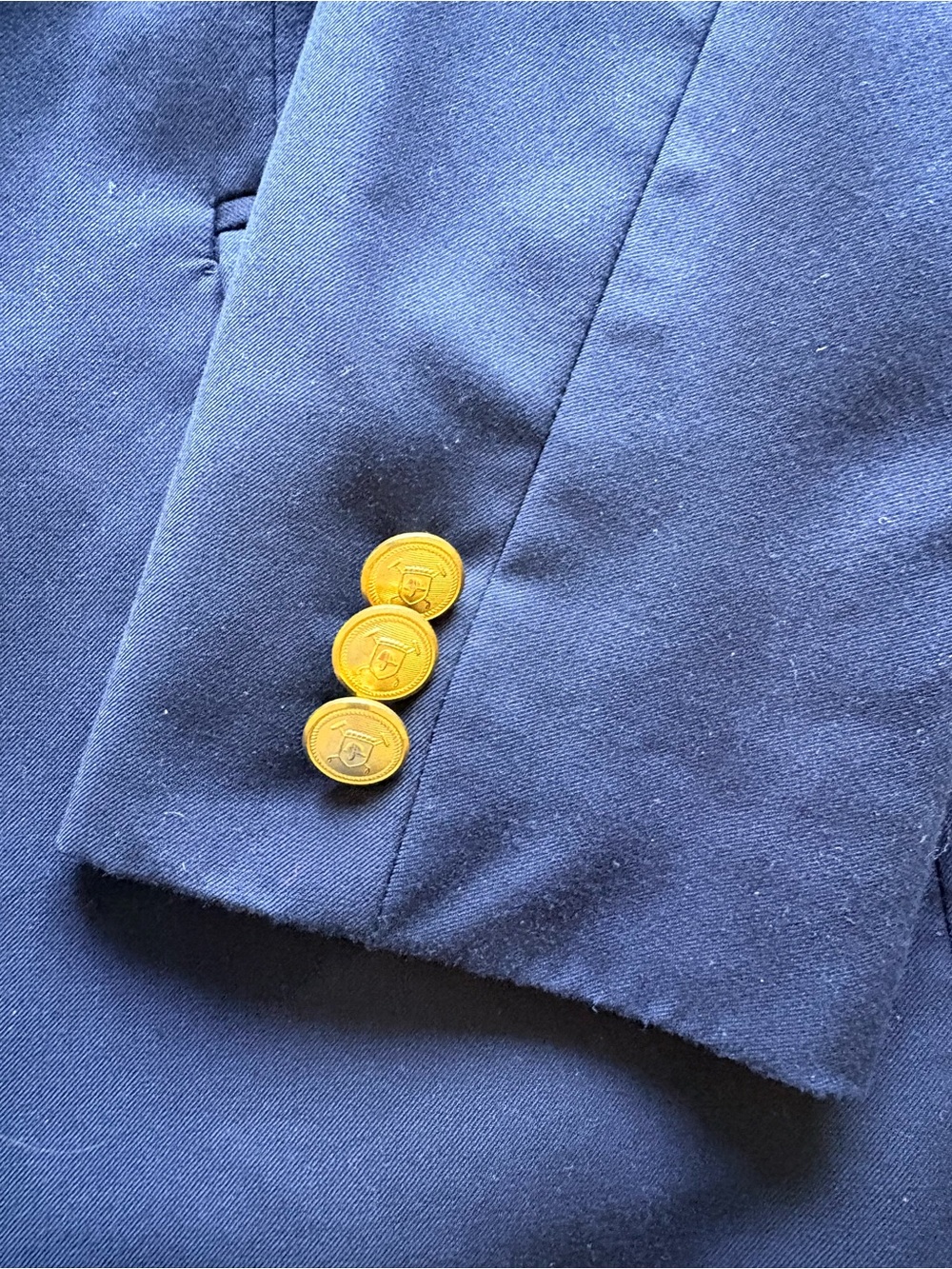 Boys Lauren- Ralph Lauren Navy Blue Blazer with Gold Buttons-10R - Picture 3 of 15